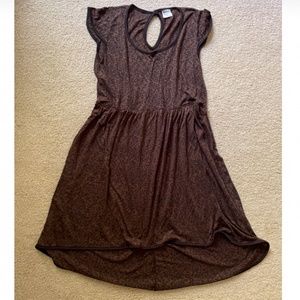 NWOT summer dress leopard cotton hi low size small